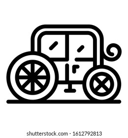 Luxury brougham icon. Outline luxury brougham vector icon for web design isolated on white background