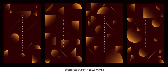 Fondo marrón de lujo. Elementos de diseño geometría minimalista marrón como el chocolate. fondo moderno y marco para texto elegante ilustración vectorial marrón de lujo. 