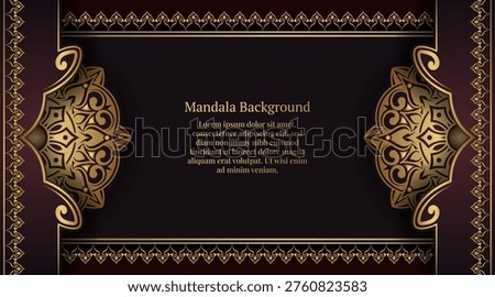 Luxury Brown mandala background, round decoration