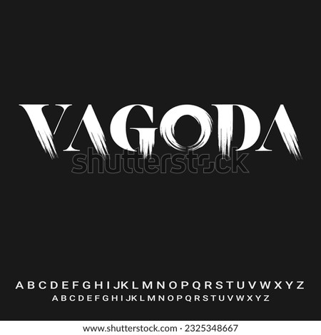 luxury Brush decorative display font vector