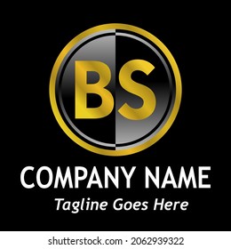 luxury BS letter company logo a simple flat design