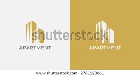 Luxury building apartment logo design vector. High end real estate logo template. Premium real estate property logo symbol. Simple building vector illustration.