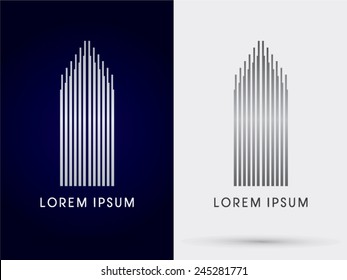 Luxury Building, Condominium,  abstract , logo, symbol, icon, graphic, vector.