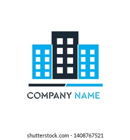 Luxury Building Construction Company Logo Vector illustration