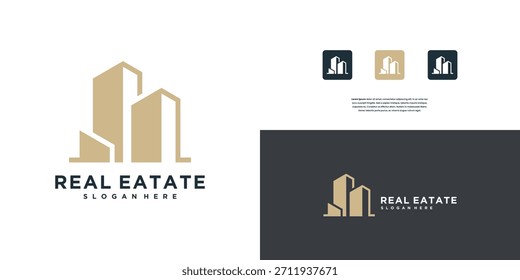 Luxus-Gebäude Bau-Logo-Design Inspiration. Logo-Design, Icon-Design-Inspiration