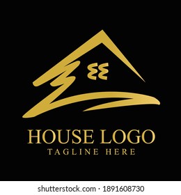 luxury building, house architecture logo vector concept