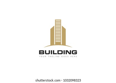 luxury building logo and construction icon Vector design Template. Vector Illustrator Eps.10
