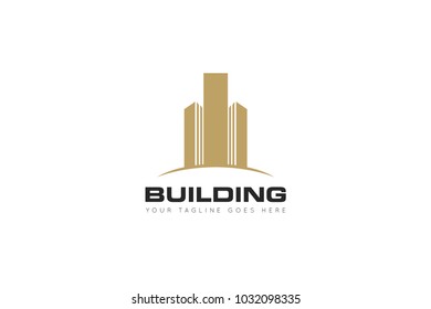 luxury building logo and construction icon Vector design Template. Vector Illustrator Eps.10