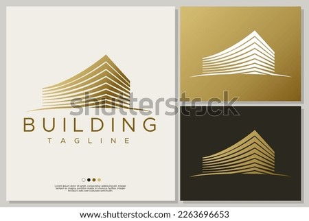 Luxury building logo design template.