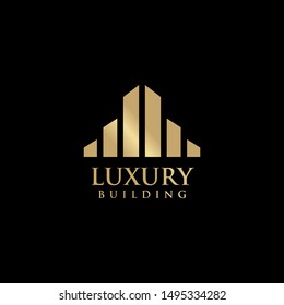 Luxury building logo design vector template