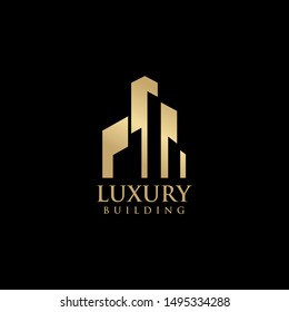Luxury building logo design vector template