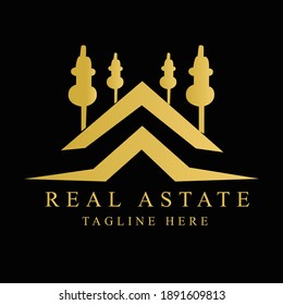 luxury building logo vector concept