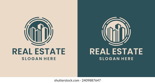 luxury building real estate apartment logo design inspiration