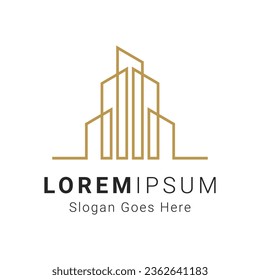 Luxury Building Real Estate Logo Design Minimal Building Logotype