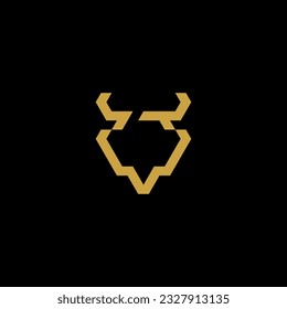 Luxury bull logo design. Abstract icon bull and cow design