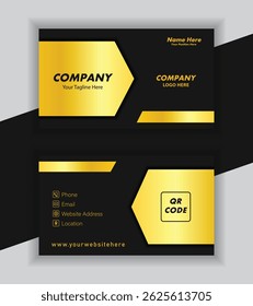 Luxury Business Card Design, Black and Gold Business Templates