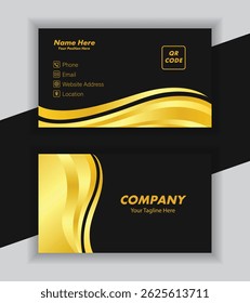 Luxury Business Card Design, Black and Gold Business Templates