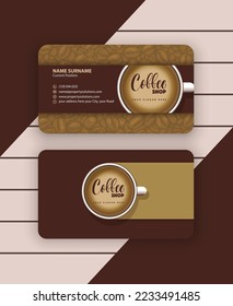 Luxury Business Card Design for Coffee Shop 