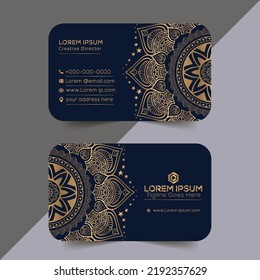 Luxury Business Card Design Gold Colure Beautiful Vector Card