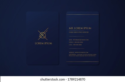 Luxury business card design modern premium style use for introduce yourself. vector illustration
