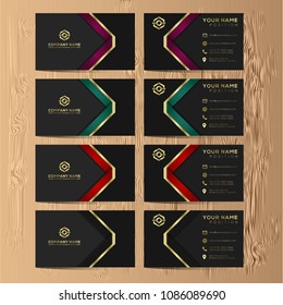 Luxury business card template with color variation