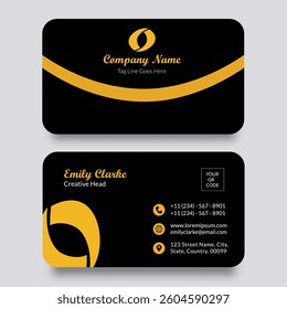 Luxury business card template featuring a premium design, ideal for high end brands and executive professionals.