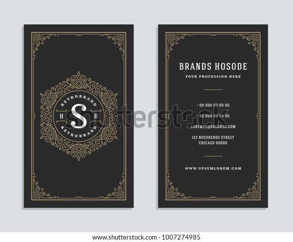 Luxury Business Card Vintage Ornament Style Stock Vector (Royalty Free ...