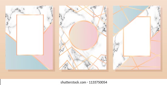 Luxury business cards with marble texture and gold. design for cover, banner, invitation, wedding, card Branding and identity Vector illustration.