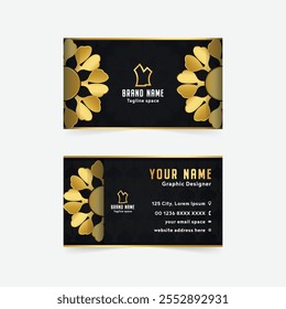 Luxury Business Cards That Speak Your Brands Style with gold leaves