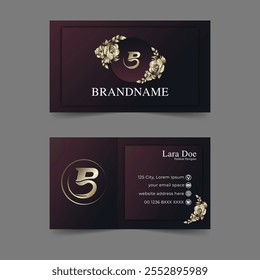 Luxury Business Cards That Speak Your Brands Style with gold flower