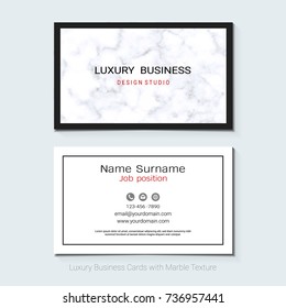 Luxury business cards vector template, Simple style also modern and elegant with marbling texture imitation background, It's fully layered and editable, Easy to customize it to fit your needs.