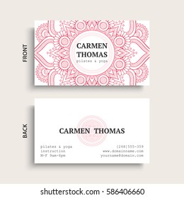 Luxury business Cards. Vintage decorative elements. Ornamental floral business cards, oriental pattern, vector illustration. Islam, Arabic, Indian, turkish, pakistan, chinese, ottoman motifs.