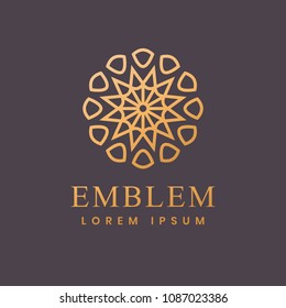 Luxury, Business, Royal, Decoration, Boutique Logo. Interior Icon. Fashion, Jewelry, Beauty Salon, Hotel Logo. Cosmetics, Spa Logo. Resort and Restaurant Logo. Ornament emblem.