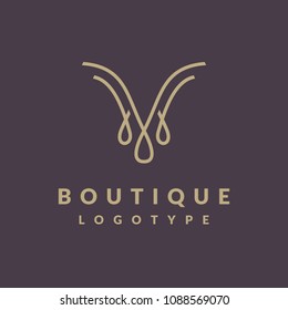 Luxury, Business, Royal, Decoration, Boutique Logo. Interior Icon. Fashion, Jewelry, Beauty Salon, Hotel Logo. Cosmetics, Spa Logo. Resort and Restaurant Logo. Ornament emblem.