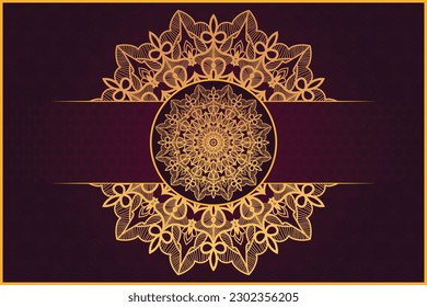 Luxury business vector background mandala design circle . Islamic paisley  royal  mandala pattern template