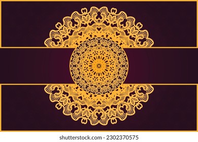 Círculo de diseño de Mandala de lujo de vectores de negocios. plantilla de patrón de cachemir real de cacharro islámico