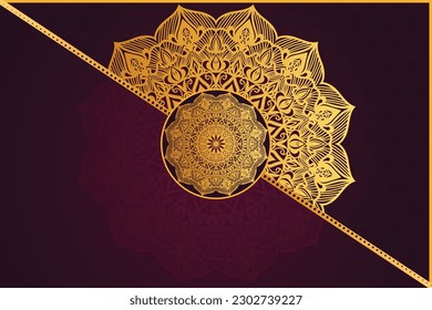 Círculo de diseño de Mandala de lujo de vectores de negocios. plantilla de patrón de cachemir real de cacharro islámico