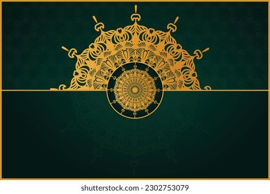 Luxury business vector background mandala design circle . Islamic paisley  royal  mandala pattern template
