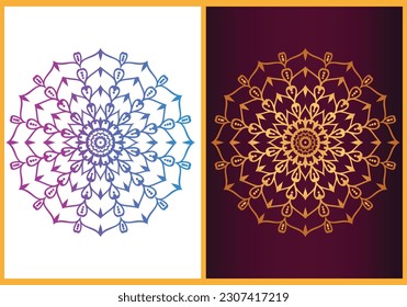 Luxury business vector background mandala design circle . Islamic paisley  royal  mandala pattern template
