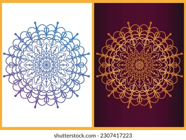 Círculo de diseño de Mandala de lujo de vectores de negocios. plantilla de patrón de cachemir real de cacharro islámico