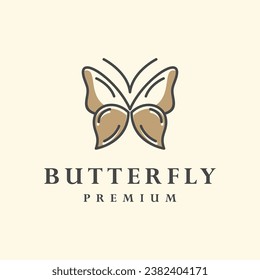 Luxury Butterfly logo design with full color