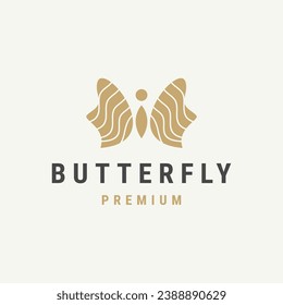 Luxury Butterfly logo design icon