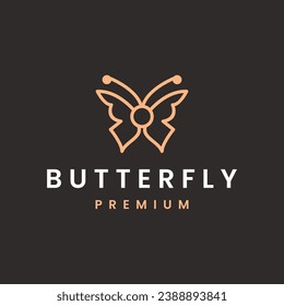 Luxury Butterfly logo design with icon