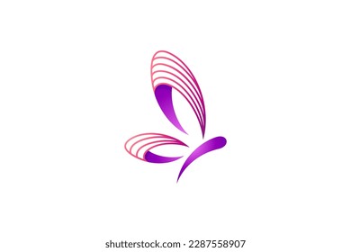 Luxury butterfly logo design template