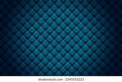 Luxury button blue color seamless pattern, abstract luxury background with golden line accent