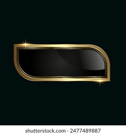 A Luxury button in vector, illustration, Modern materical premium stoked buttons in Vector template, and shiny gold optionand Premium button on a dark background