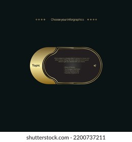 A Luxury buttons template design. And a rounded element. Concept of successive step of business project development process design. an infographic design template