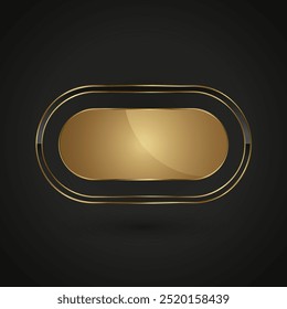 Un estilo de Vector de Botones de lujo en premium. y Botón de lujo VIP. Clipart de Vector aislado sobre fondo blanco. Botones dorados y negros con marcos dorados