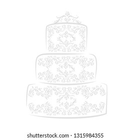 luxury cake, abstract logo icon