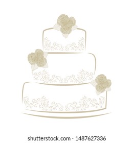 luxury cake, abstract logo icon